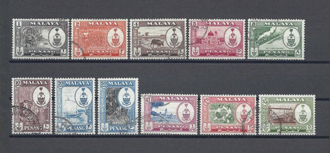 MALAYA/PENANG 1960 SG 55/65 USED Cat £28