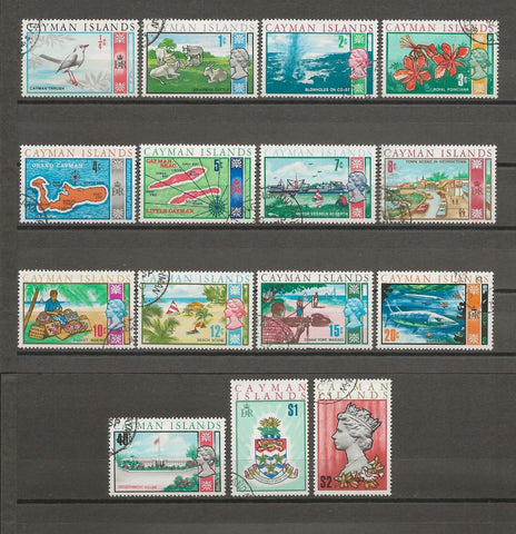 CAYMAN ISLANDS 1970 SG 273/87 USED Cat £15