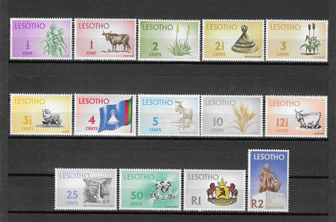 LESOTHO 1971 SG 191/203 MNH Cat £8.50