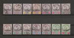 MALAYA/JOHORE 1896 SG 32/8, 32a/38a USED Cat £365