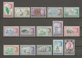 CAYMAN ISLANDS 1962/64 SG 165/79 MNH Cat £95