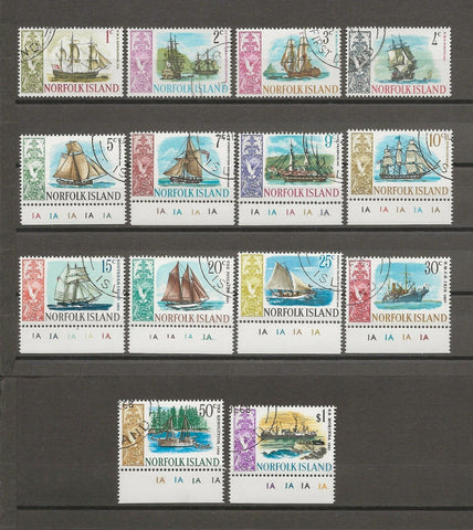 NORFOLK ISLAND 1967/68 SG 77/90 USED Cat £9