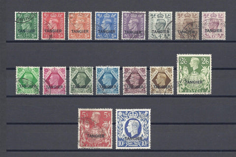 MOROCCO AGENCIES/TANGIER 1944/49 SG 251/2, 261/75 USED Cat £335