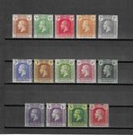 CAYMAN ISLANDS 1921/26 SG 69/83 MINT £140