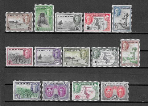 NYASALAND 1945/47 SG 144/157 MNH £85