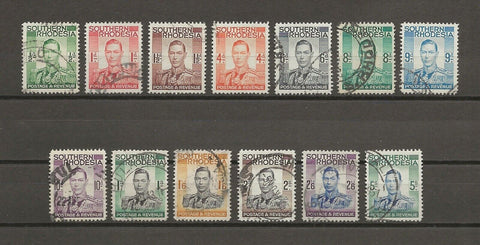 SOUTHERN RHODESIA 1937 SG 40/52 USED CAT £25