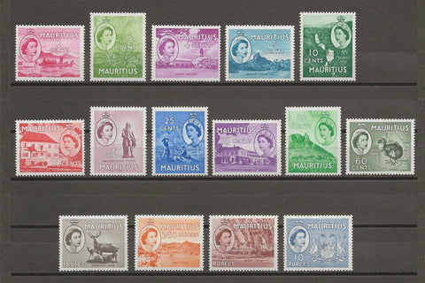 MAURITIUS 1953/58 SG 293/306 MNH Cat £65