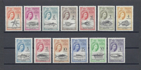 TRISTAN DA CUNHA 1961 SG 42/54 MNH Cat £90