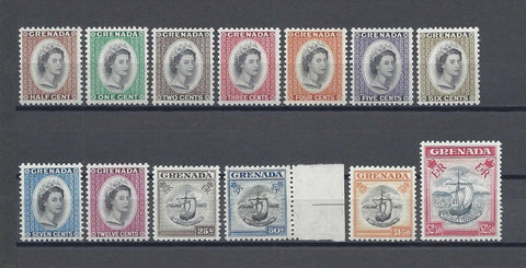 GRENADA 1953/59 SG 192/204 MNH Cat £65