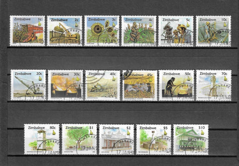 ZIMBABWE 1995/96 SG 888/903 USED Cat £7.75