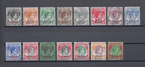 MALAYA/BMA 1945/48 SG 1/18 USED Cat £170