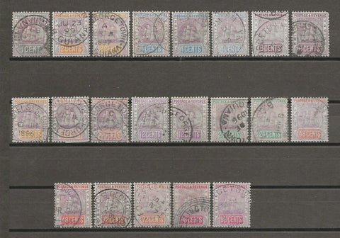 BRITISH GUIANA 1889 SG 193/205 USED Cat £365