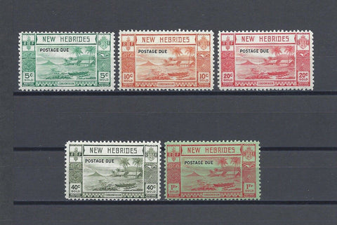 NEW HEBRIDES 1938 SG D6/10 MLH Cat £190