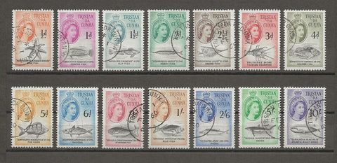 TRISTAN DA CUNHA 1960 SG 28/41 USED Cat £80