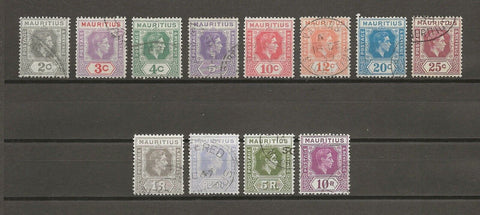 MAURITIUS 1938/49 SG 252/63a USED Cat £110