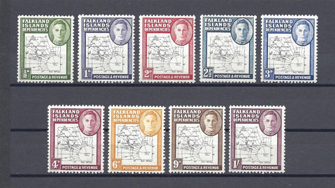 FALKLAND ISLANDS/FALKLAND ISLANDS DEPENDENCIES 1946/49 SG G9/16 LMM Cat £90