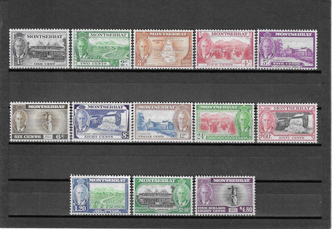 MONTSERRAT 1951 SG 123/135 MNH Cat £75