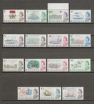 BAHAMAS 1967/71 SG 295a/309a  MNH Cat £500. CERT