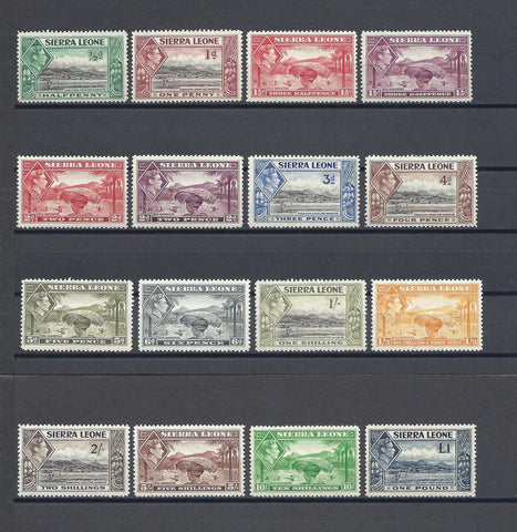 SIERRA LEONE 1938/44 SG 188/200 MINT Cat £140