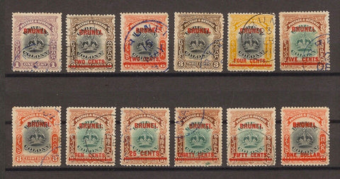 BRUNEI 1906 SG 11/22 USED Cat £800