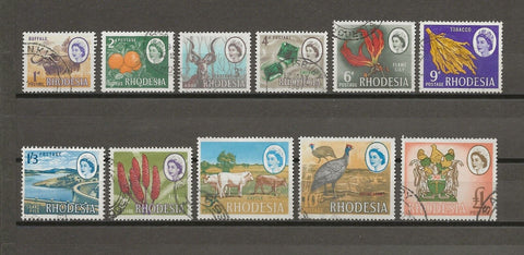 RHODESIA 1966/8 SG 397/407 USED Cat £35