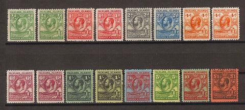 FALKLAND ISLANDS 1929/37 SG 116/26 MINT Cat £890