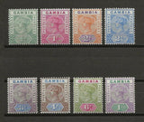 GAMBIA 1898/1902 SG 37/44 MINT Cat £130