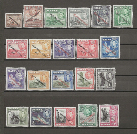 MALTA 1948/53 SG 234/48 MINT Cat £90