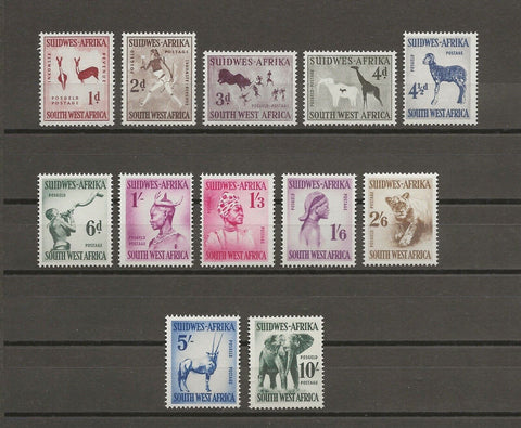 SOUTH WEST AFRICA 1954 SG 154/65 MNH Cat £55