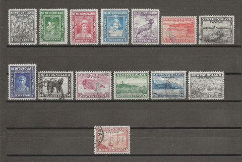 CANADA/NEWFOUNDLAND 1941/44 SG 276/89 USED Cat £110