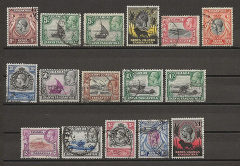 KENYA, UGANDA & TANGANYIKA 1935/37 SG 110/23 & Perfs USED Cat £698