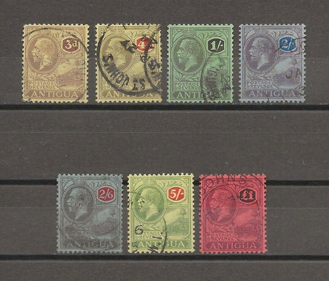 ANTIGUA 1921/29 SG 55/61 USED Cat £500