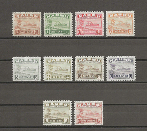 NAURU 1937/48 SG 26b/36b MINT Cat £86.50