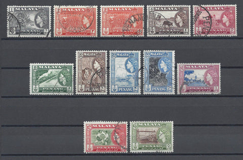 MALAYA/PENANG 1957 SG 44/54 USED Cat £38