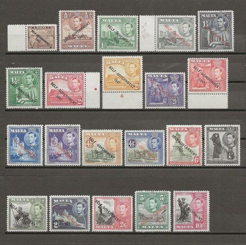 MALTA 1948/53 SG 234/48 MNH Cat £90