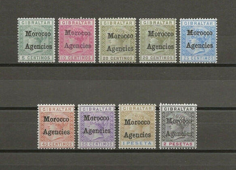 MOROCCO AGENCIES/GIBRALTAR 1898/1900 SG 1/8 & 3c MINT Cat £130