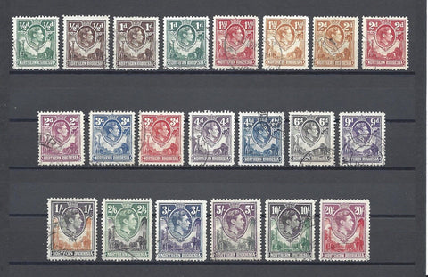 NORTHERN RHODESIA 1938/52 SG 25/45 USED Cat £170