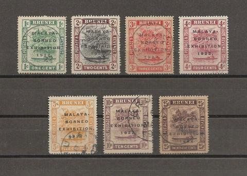 BRUNEI 1922 SG 51/7 USED Cat £425