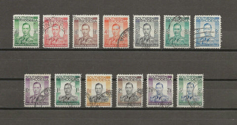 SOUTHERN RHODESIA 1937 SG 40/52 USED CAT £25