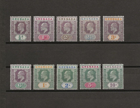 GRENADA 1902 SG 57/66 MINT Cat £250