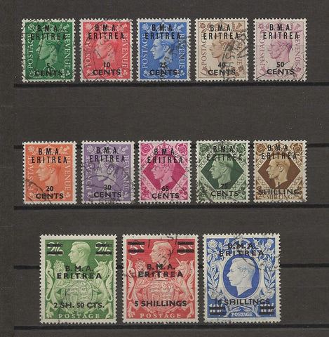 BOIC/ERITREA 1948/49 SG E1/12 USED Cat £80