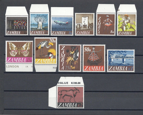 ZAMBIA 1968 SG 129/40 MNH Cat £20