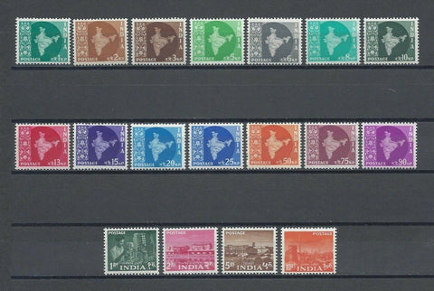 INDIA 1958/63 SG 399/416 MNH Cat £75