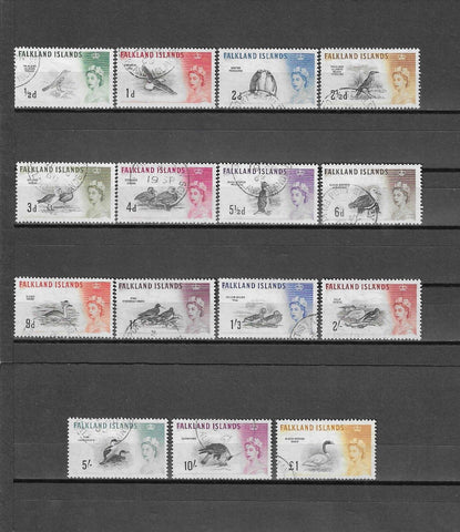 FALKLAND ISLANDS 1960/66 SG193/207 USED Cat £80