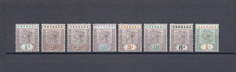 GRENADA 1895/1899 SG 48/55 MINT Cat £120