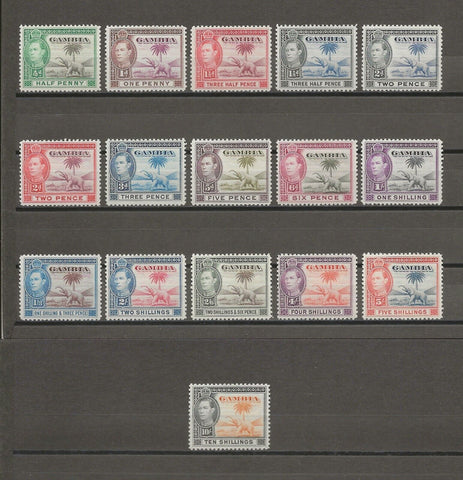 GAMBIA 1938/46 SG 150/61 MINT Cat £170