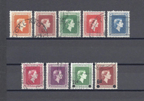 NEW ZEALAND 1954/63 SG O159/67 USED Cat £48