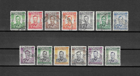 SOUTHERN RHODESIA 1937 SG 40/52 USED Cat £23