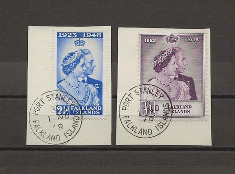 FALKLAND ISLANDS 1948 SG 166/67 USED Cat £66