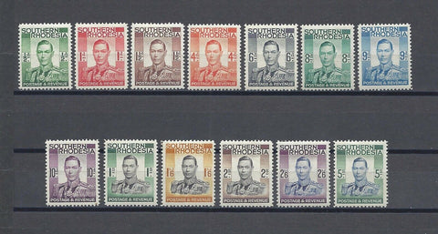 SOUTHERN RHODESIA 1937 SG 40/52 MINT Cat £85